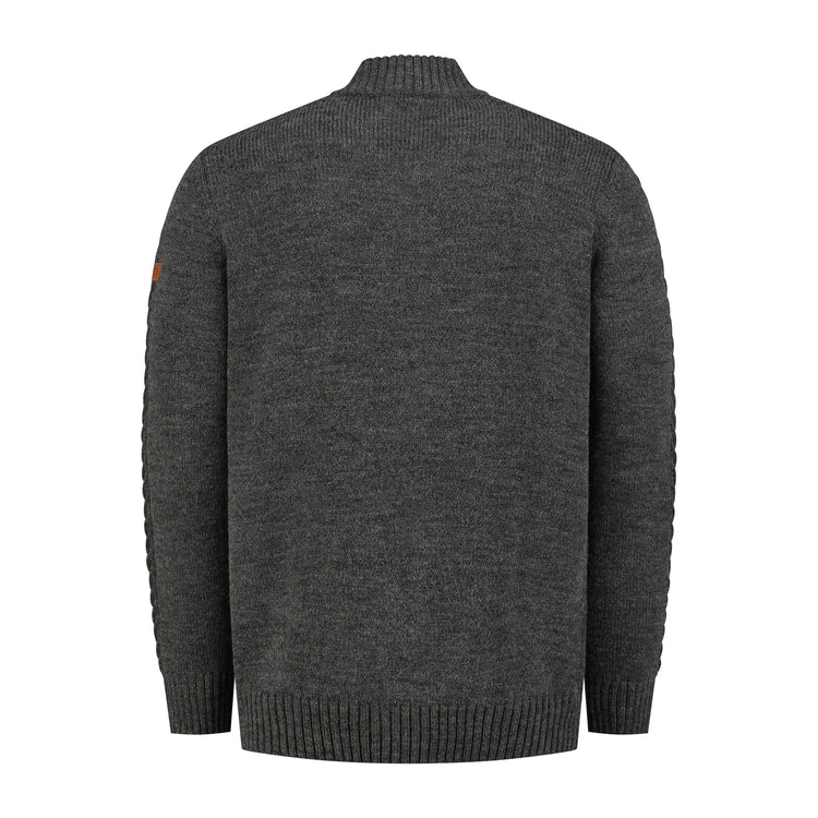 Jaali Men - Knitted cardigan - Dark antracite B