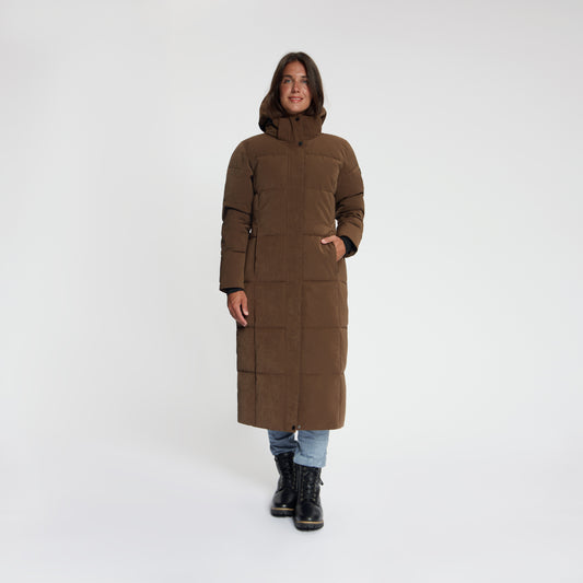 Andels Women - Puffer Winter Jacket - Waterproof - Dark Brown MV