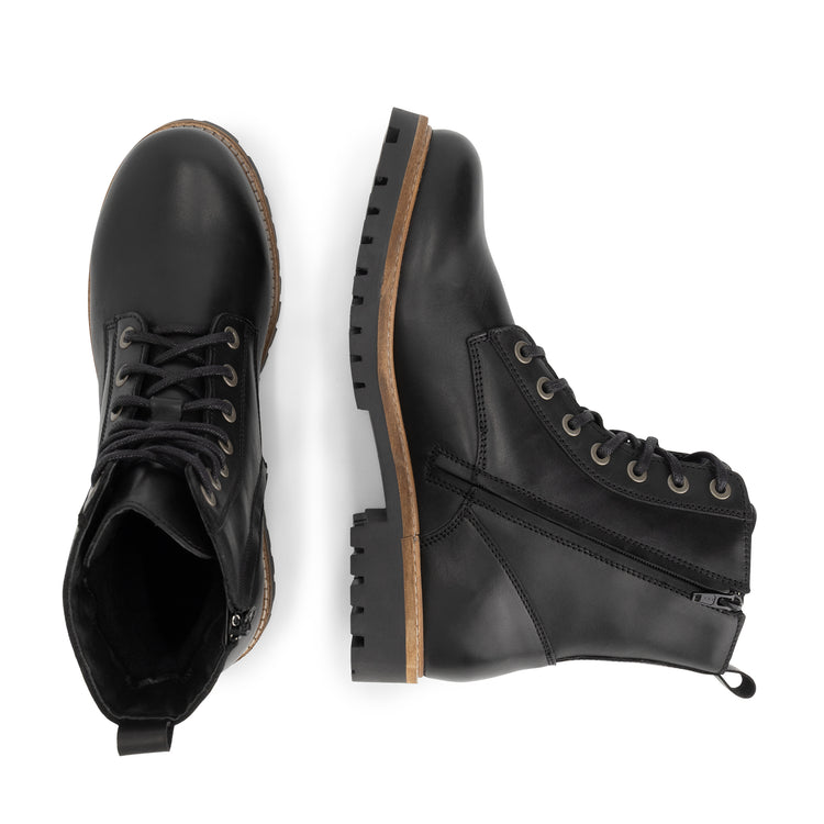 Norrland Men - Lace-up boots - Wool-lined - Black UPD