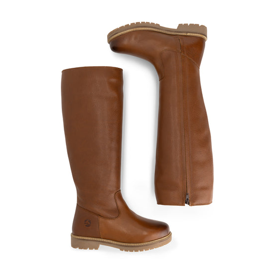 Dyreborg Women - High boots - Wool-lined - Cognac UPD