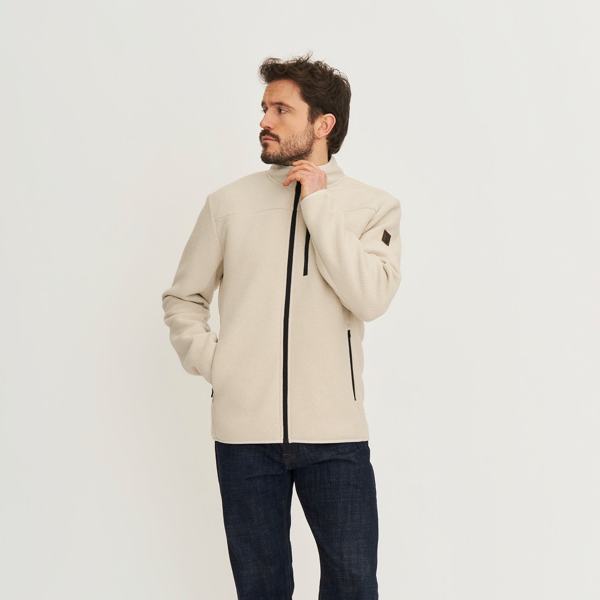 Lars Men - Outdoor cardigan - Sand MV