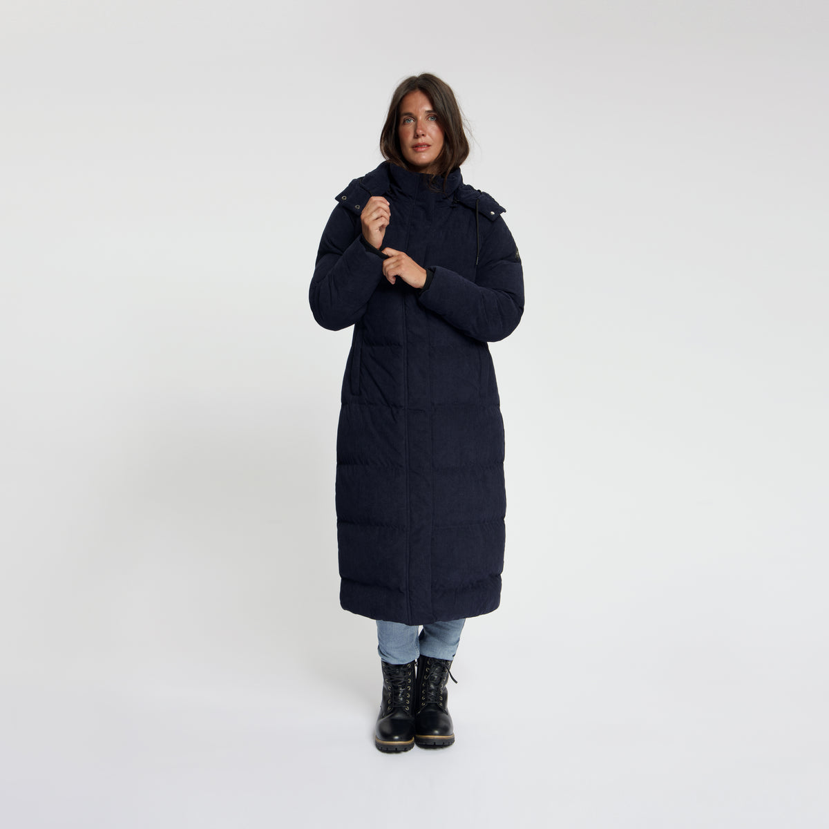 Unni Women - Puffer Winter Jacket - Corduroy - Navy MV