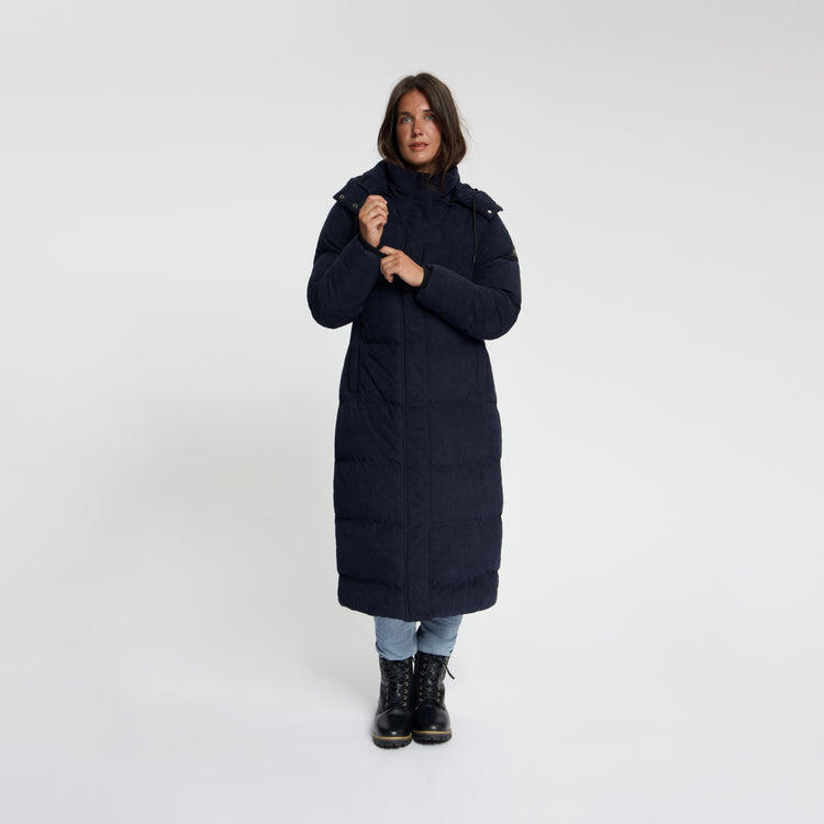Unni Women - Puffer Winter Jacket - Corduroy - Navy MV