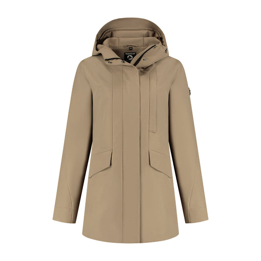 Leyla Women - Hardshell jacket - Waterproof - Light brown F