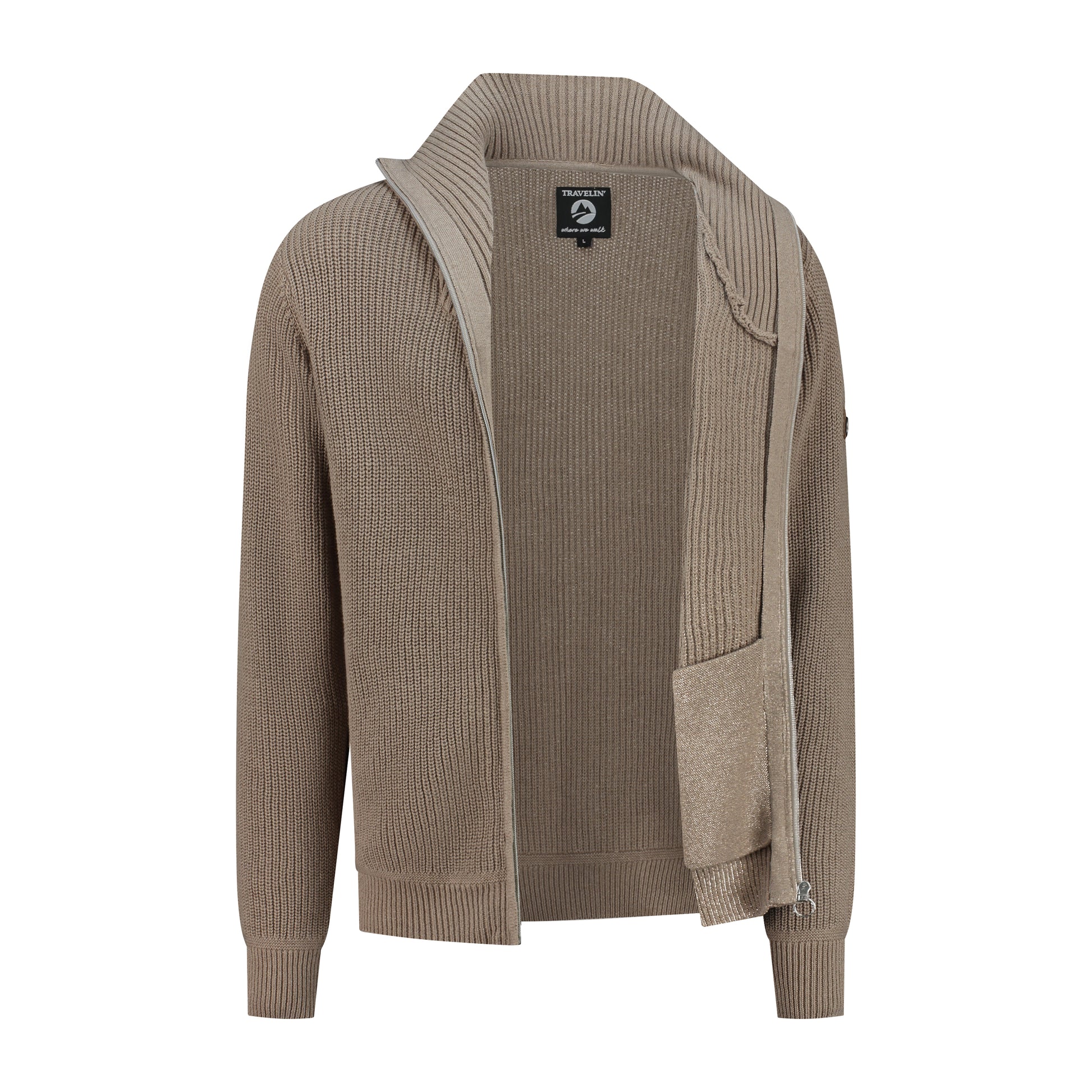 Snowdon Men - Cardigan - Cashmere blend - Sand CVO