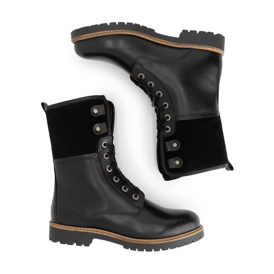 Kongea Women - Lace-up boots - Wool-lined - Black UPD