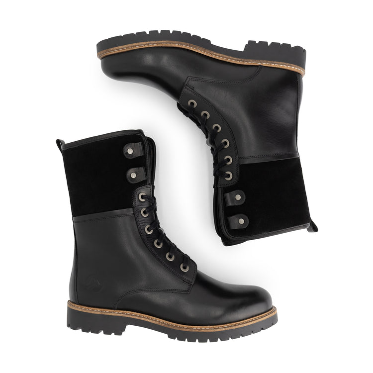 Kongea Women - Lace-up boots - Wool-lined - Black UPD