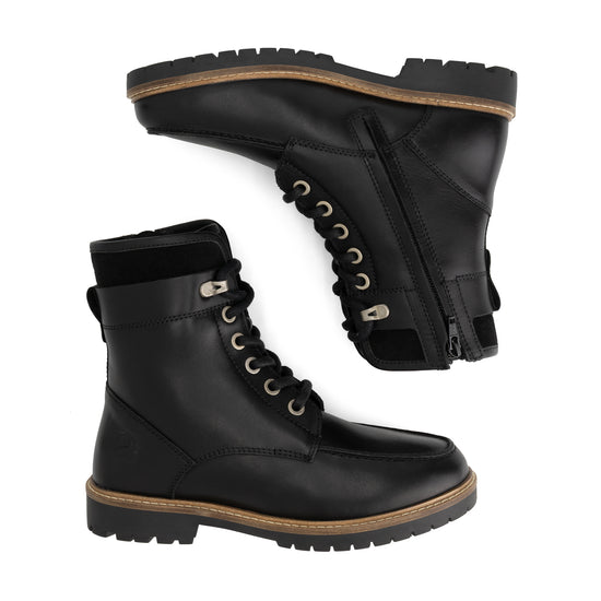 Tronstad Women - Lace-up boots - Wool-lined - Black UPD