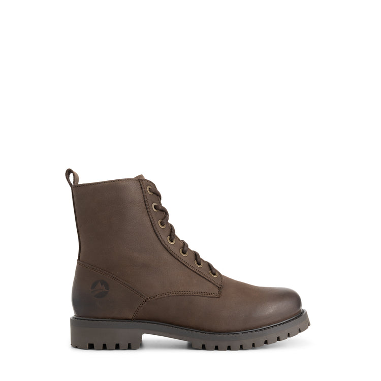 Akland Men - Lace-up boots - Nubuck - Zipper - Dark brown R