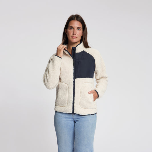 Odile Women - Outdoor Vest - Teddy - Off-White MV