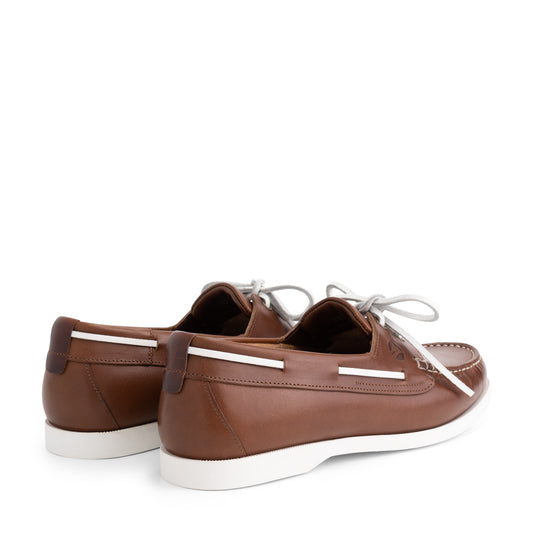 Eidfjord Men - Boat shoes - Leather - Brown BD