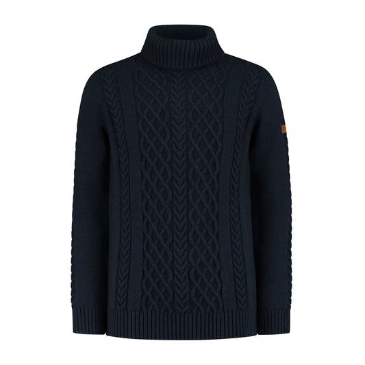 Oulu Men - Turtleneck - Knitted jumper - Navy F
