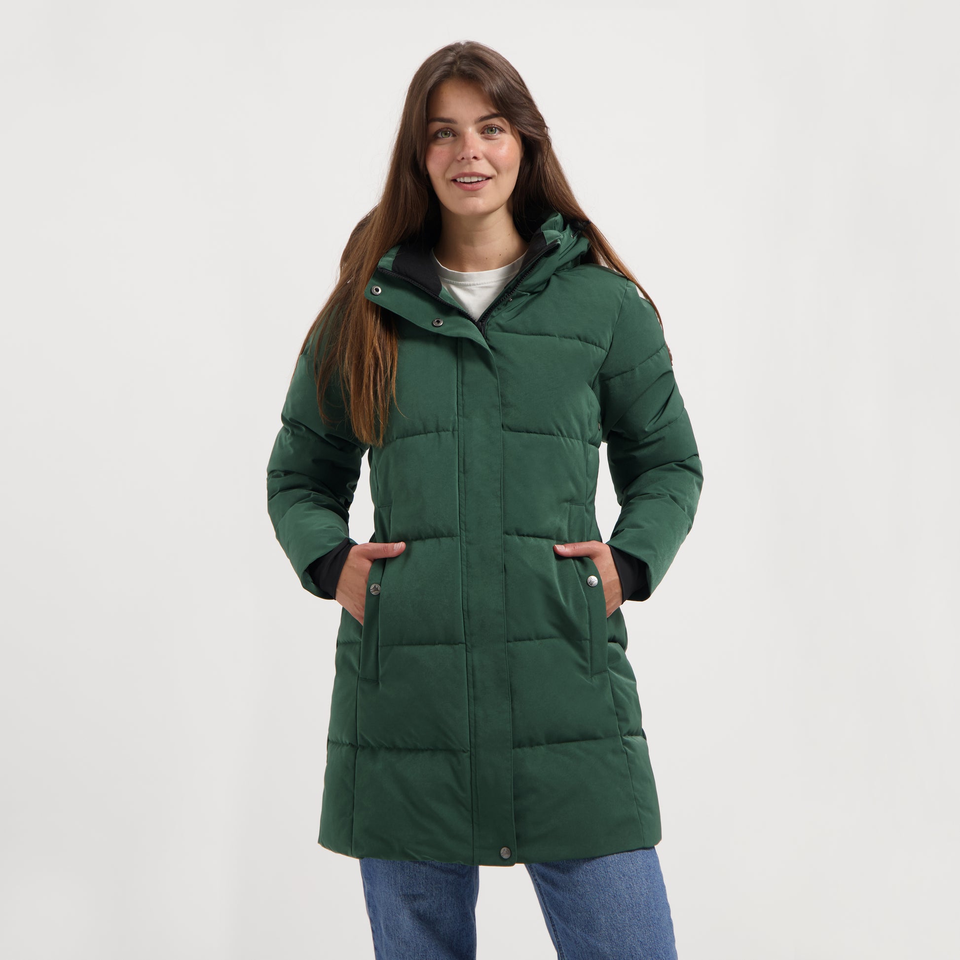 Rissne Women - Puffer jacket - Water-resistant - Dark green MV