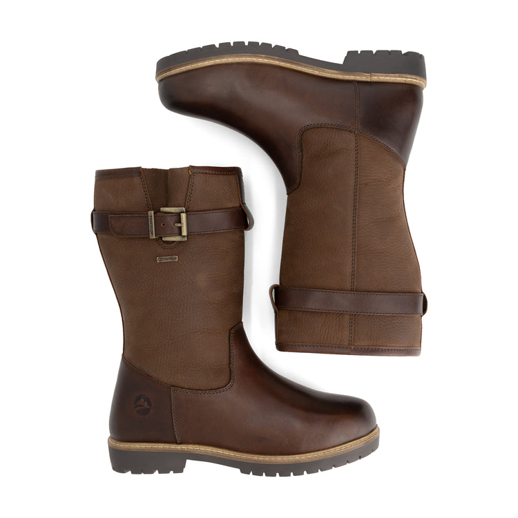 Vrangen Women - Outdoor Boots - Wool-Lined - Dark Brown UPD