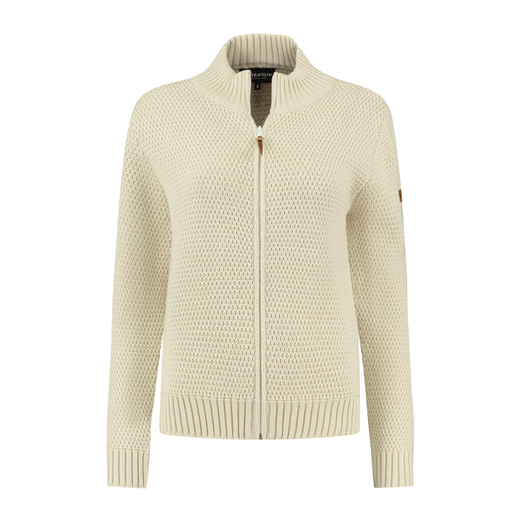 Kemi Women - Knitted Cardigan - Ecru F