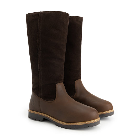 Mossoya Women - Outdoor Boots - Wool-Lined - Dark Brown FRD