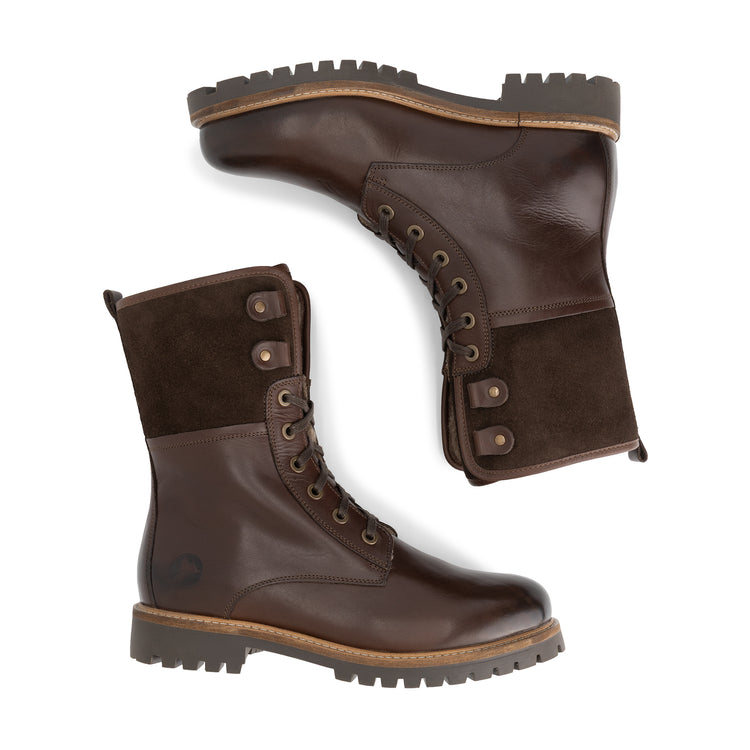 Jostedal Men - Lace-up boots - Wool-lined - Dark brown UPD