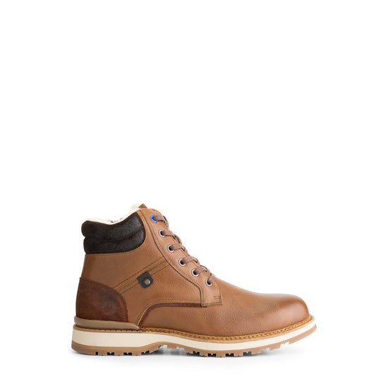 Sundby Men - Lace-up boots - Wool-lined - Cognac R
