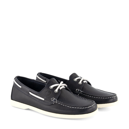Exmouth Women - Boat shoes - Leather - Blue FRD