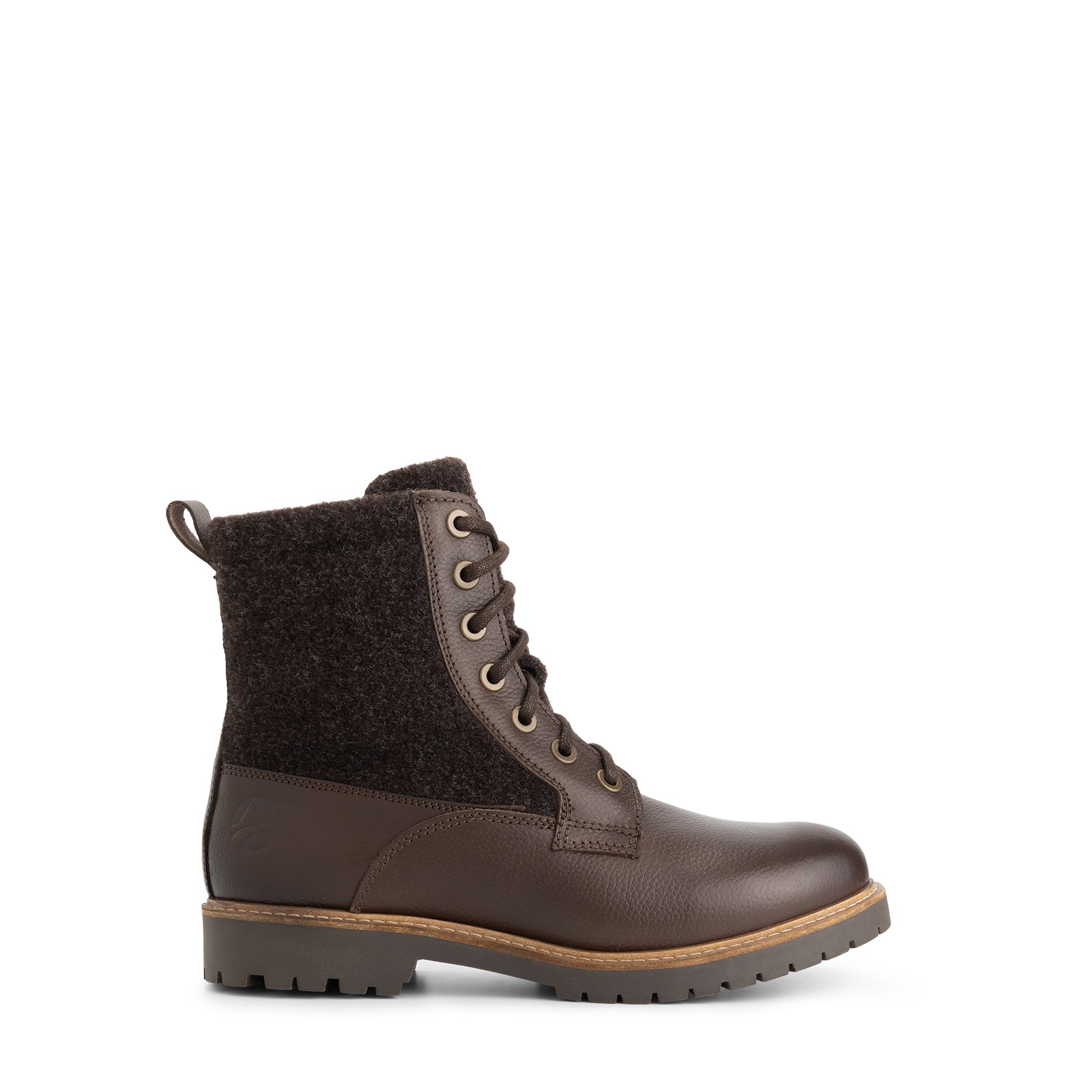 Folge Women - Lace-up boots - Wool/Felt - Dark brown R