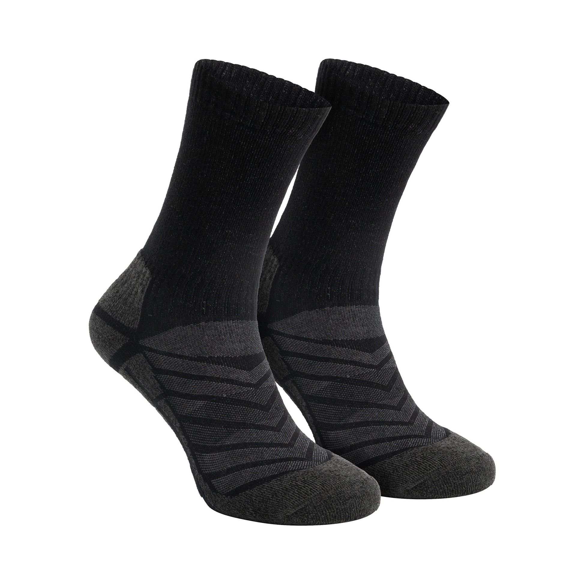 Travelin’ Bran Unisex 2-pack hiking socks – Seamless & breathable – Black ACC1