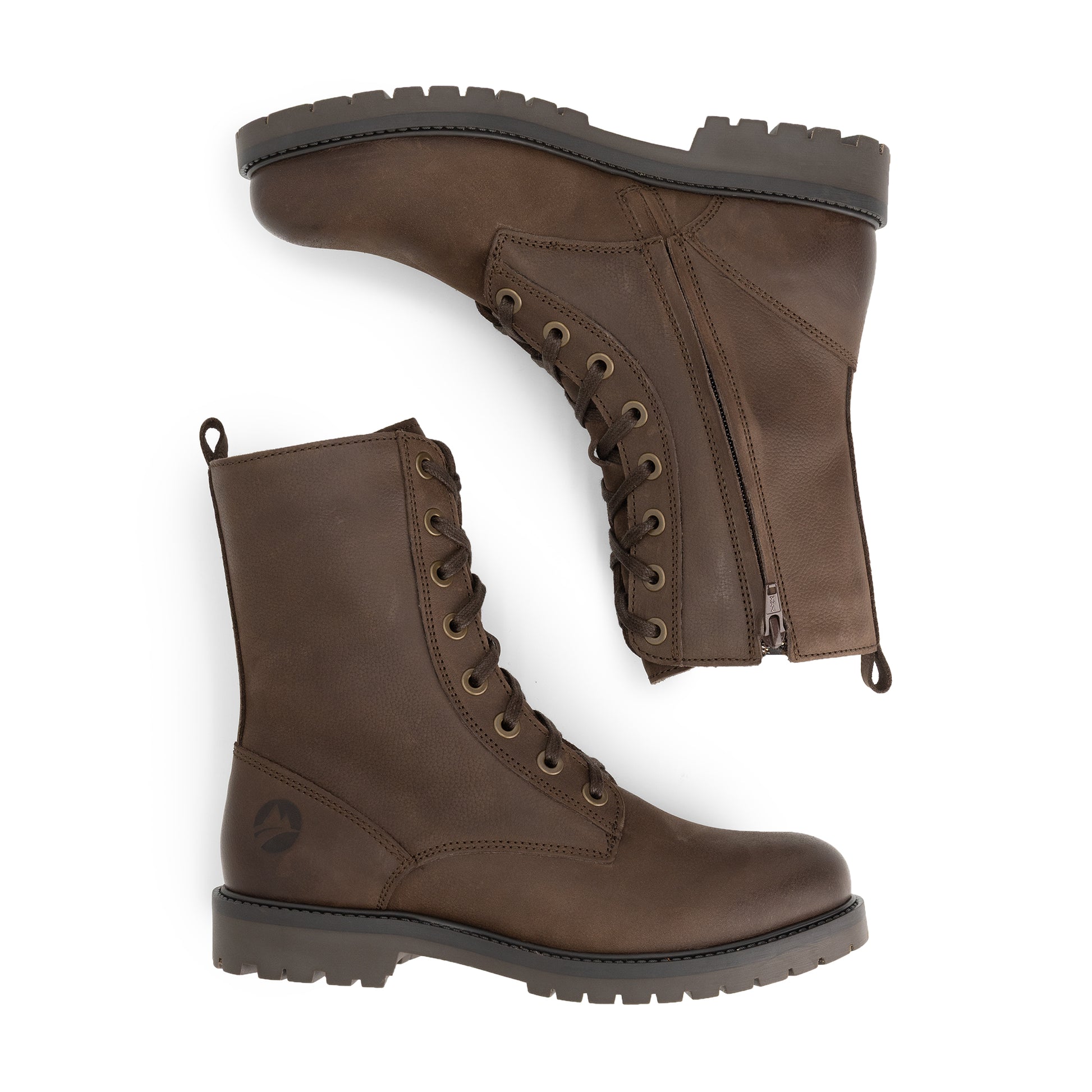 Bossvika Women - Lace-up boots - Nubuck - Dark brown UPD