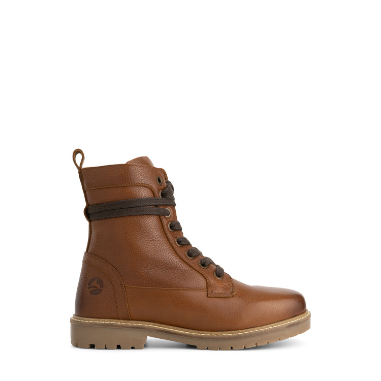 Kongsmark Women - Lace-up boots - Wool-lined - Cognac R