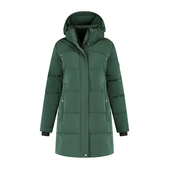Rissne Women - Puffer jacket - Water-resistant - Dark green F