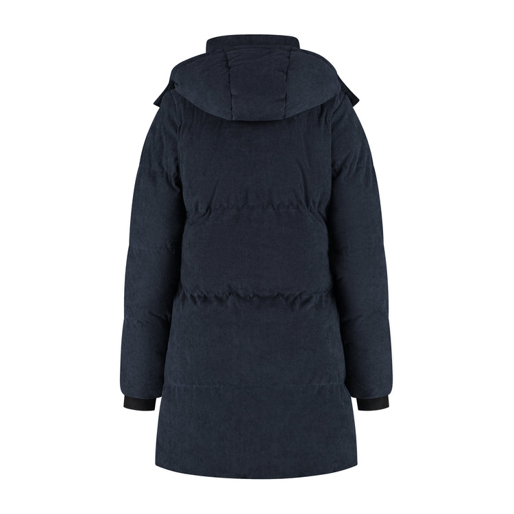 Ulvik Women - Puffer Winter Jacket - Corduroy - Navy B