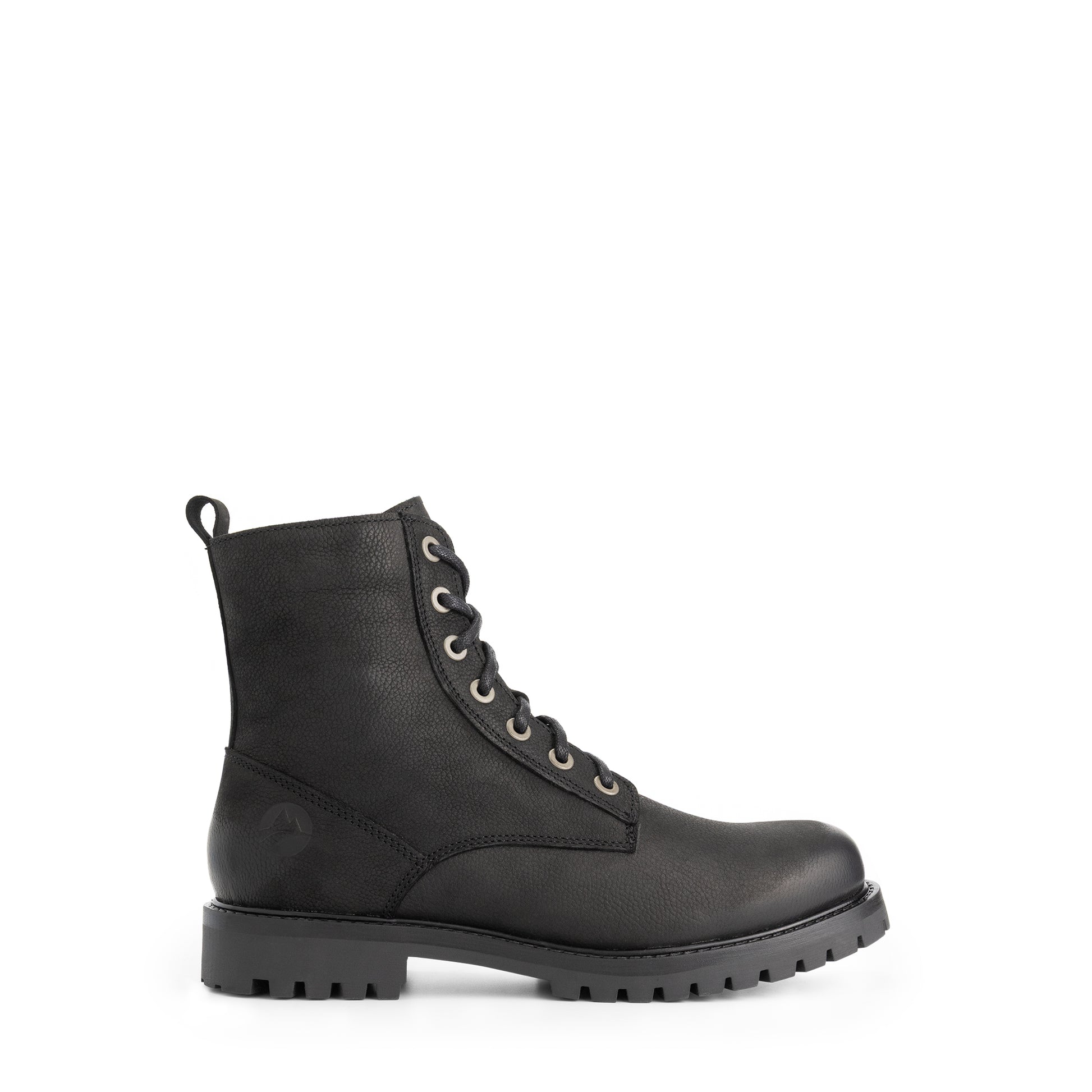 Akland Men - Lace-up boots - Nubuck - Zipper - Black R