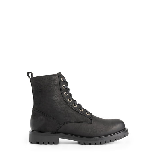 Akland Men - Lace-up boots - Nubuck - Zipper - Black R