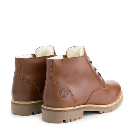 Trehuse Men - Lace-Up Boots - Leather - Cognac BD