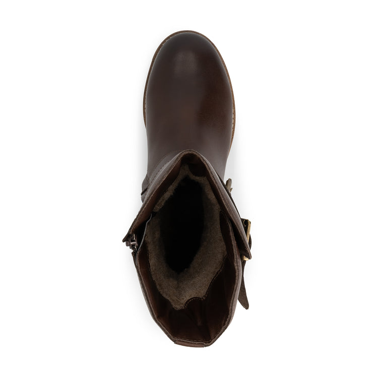 Sogne Women - Biker boots - Wool-lined - Dark brown UPS