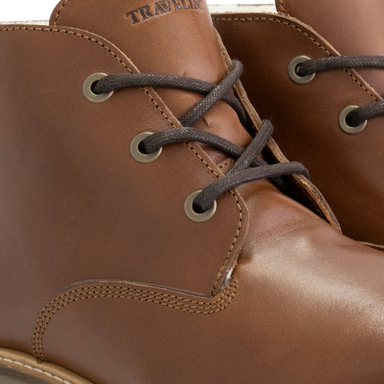Trehuse Men - Lace-Up Boots - Leather - Cognac DFW