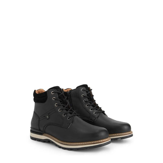 Sig Men - Lace-up boots - Wool-lined - Black FRD