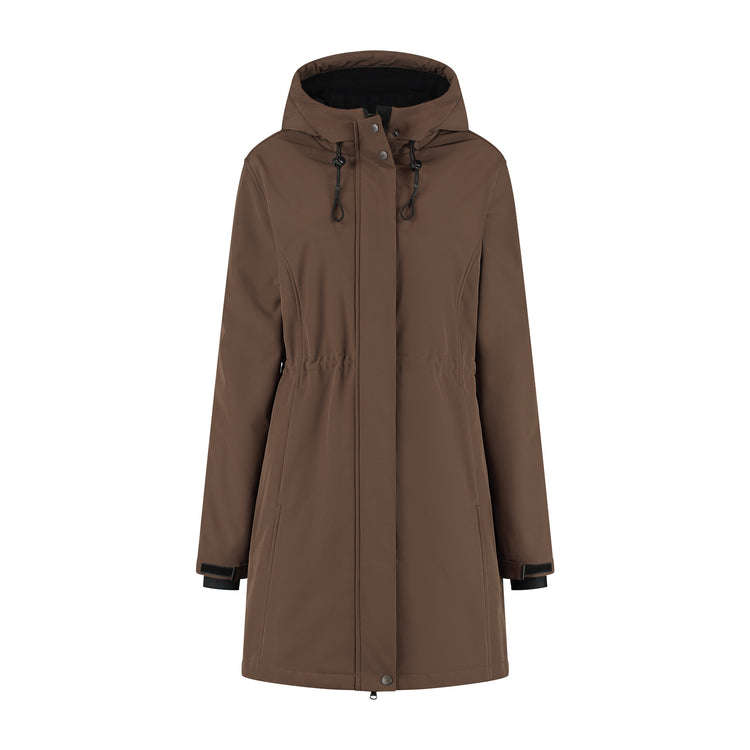 Elinor Women - Softshell Jacket - Waterproof - Dark Brown F