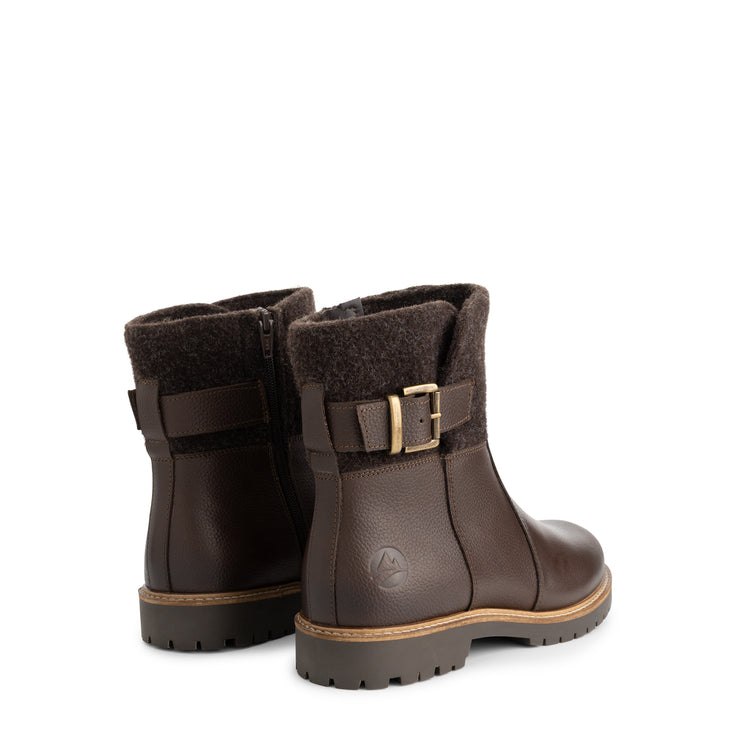 Orkla Women - Ankle boots - Wool/Felt - Dark brown BD