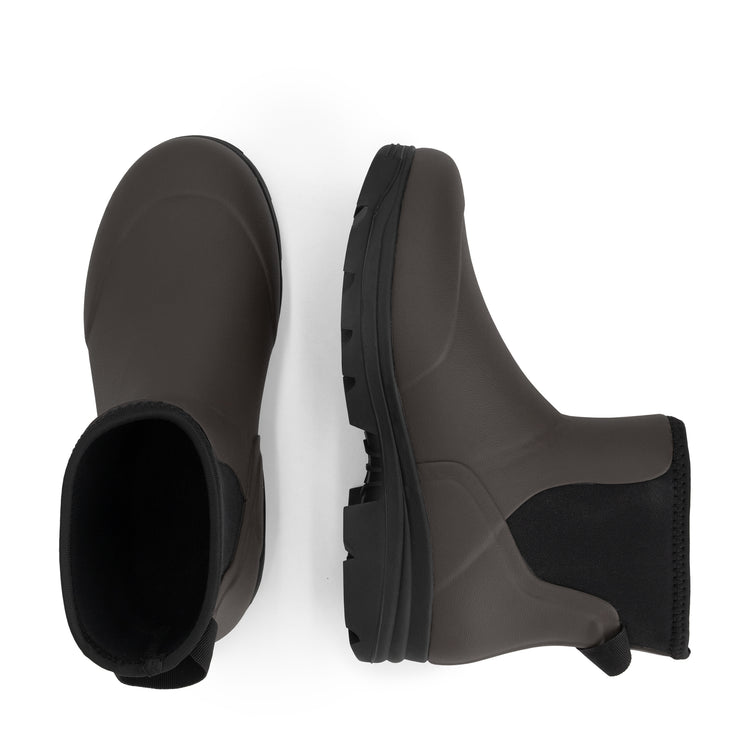 Inari Women - Rubber Ankle Boots - Rain Boots - Dark Brown UPD