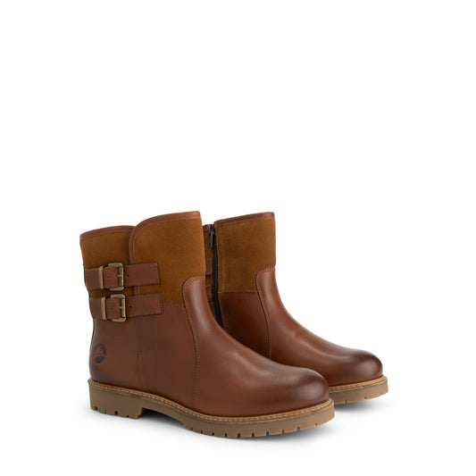 Elva Women - Ankle boots - Wool-lined - Cognac FRD