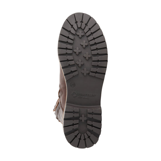 Tronstad Women - Lace-up boots - Wool-lined - Dark brown UNS