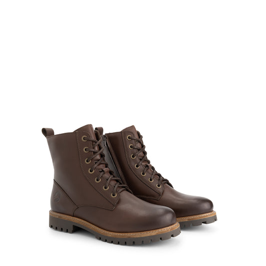 Norrland Men - Lace-up boots - Wool-lined - Dark brown FRD