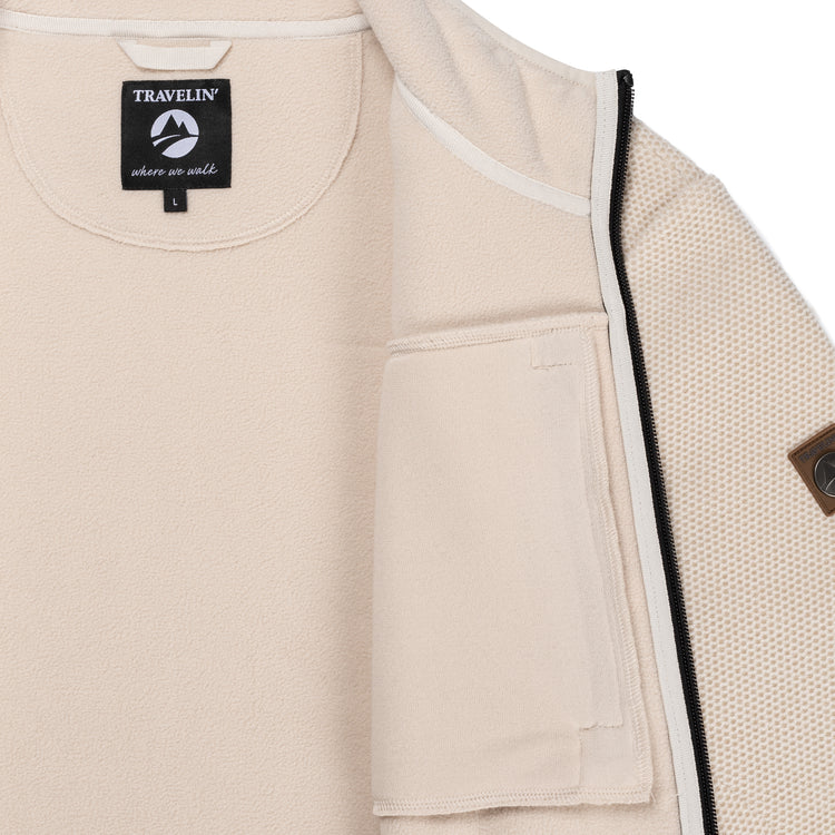 Lars Men - Outdoor cardigan - Sand DCI