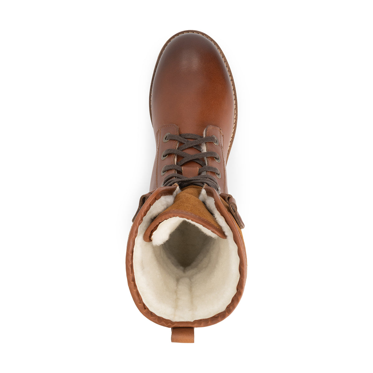 Kongea Women - Lace-up boots - Wool-lined - Cognac UPS