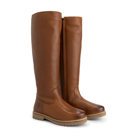 Dyreborg Women - High boots - Wool-lined - Cognac FRD