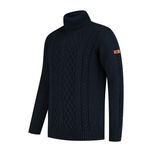 Oulu Men - Turtleneck - Knitted jumper - Navy FL