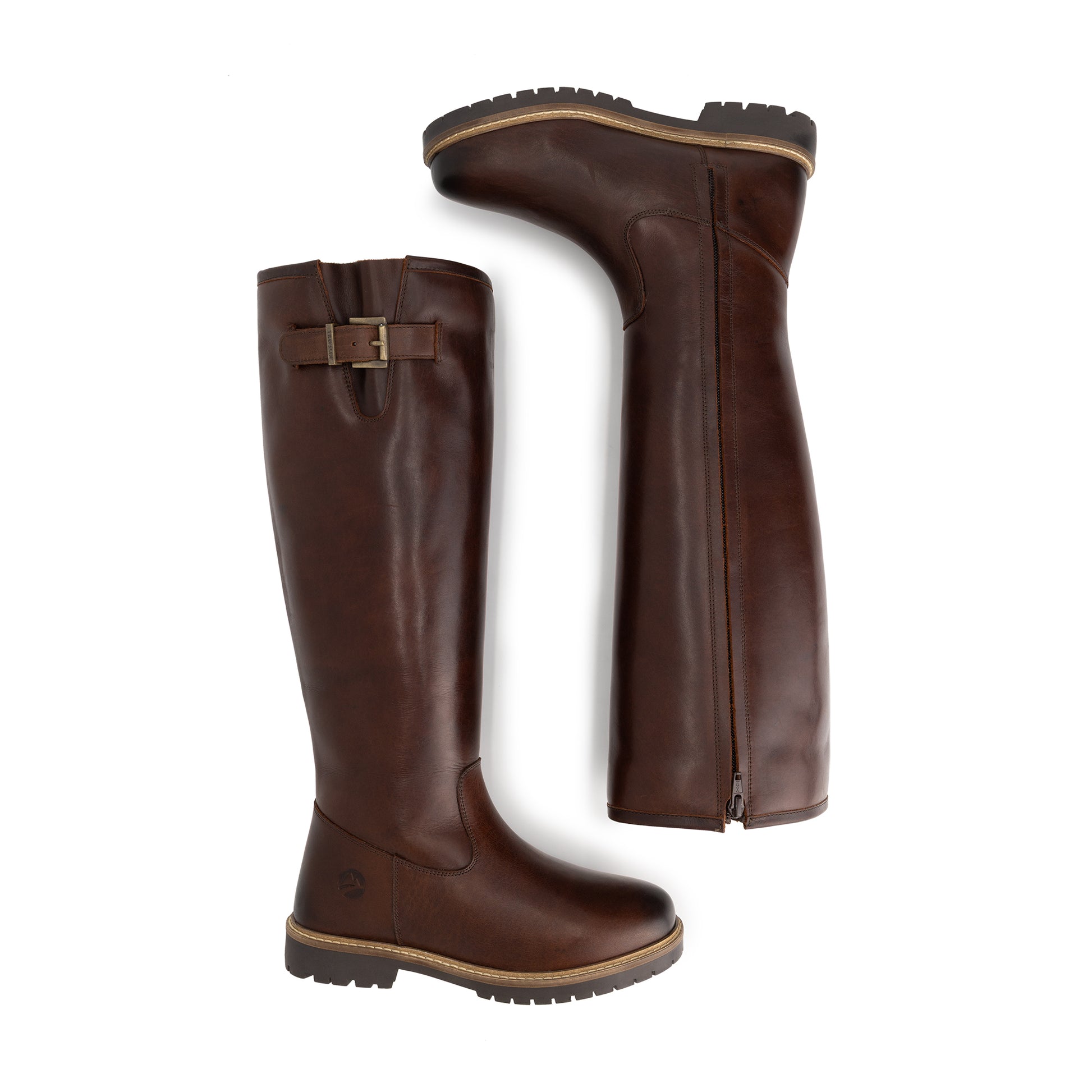 Dannemare Women - High boots - Wool-lined - Dark brown UPD