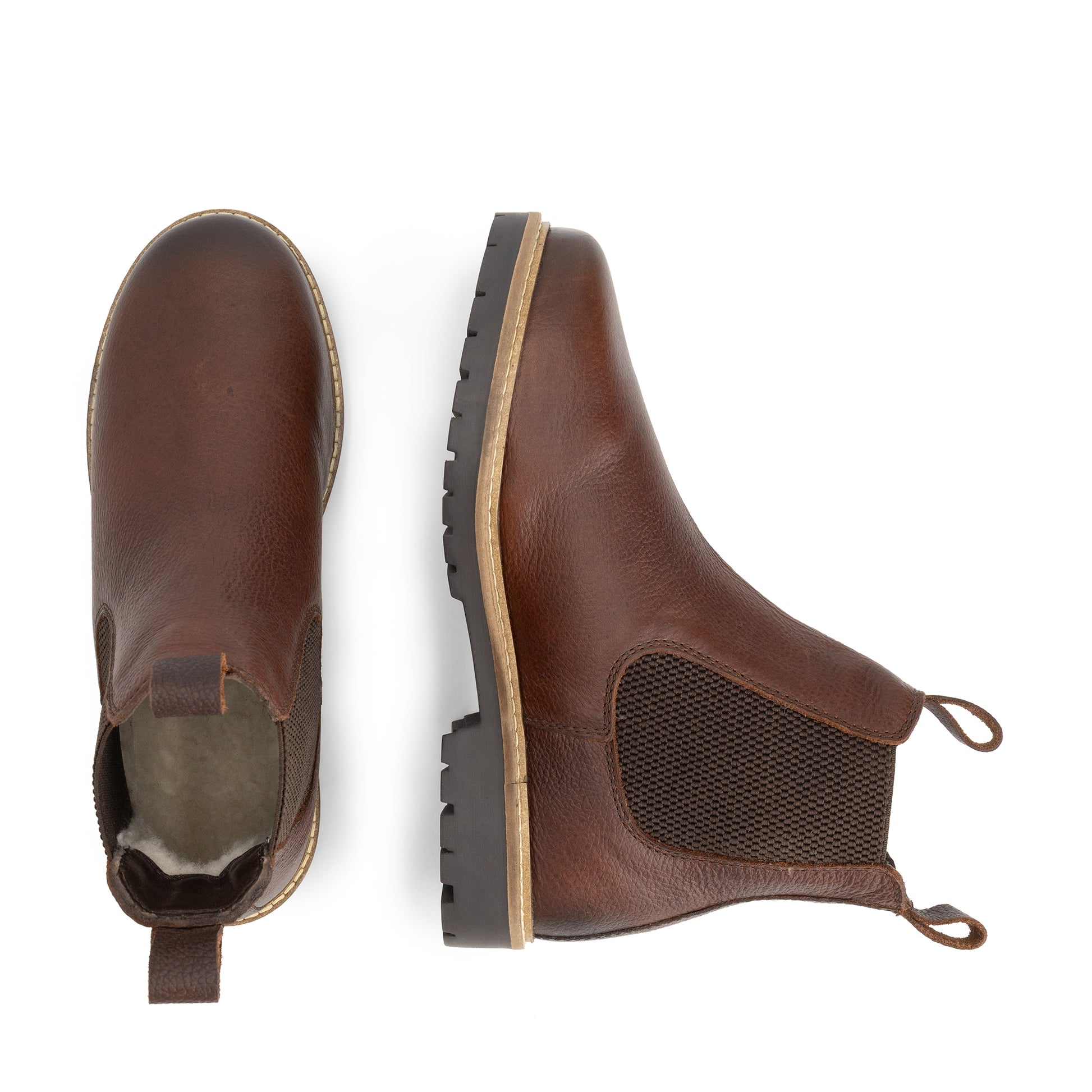 Romstad Women - Chelsea boots - Wool-lined - Dark brown UPD