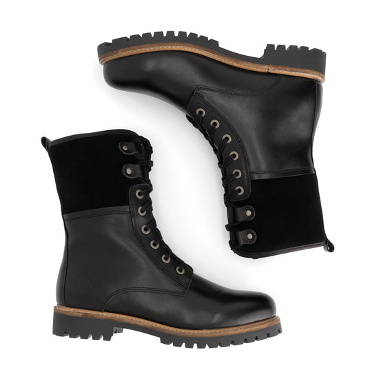 Jostedal Men - Lace-up boots - Wool-lined - Black UPD