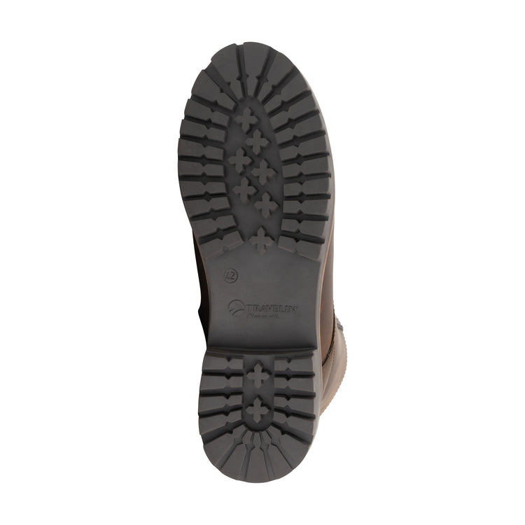 Rykken Men - Lace-up Boots with Zipper - Wool-Lined - Dark Brown UNS