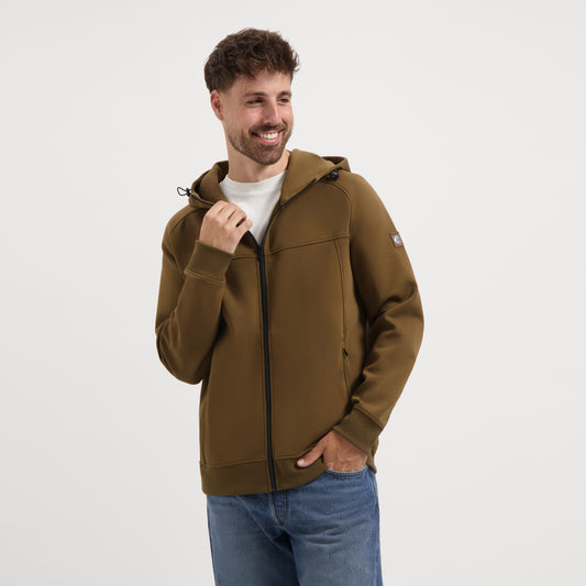 Steffen Men - Hooded Cardigan - Sweat - Brown MV